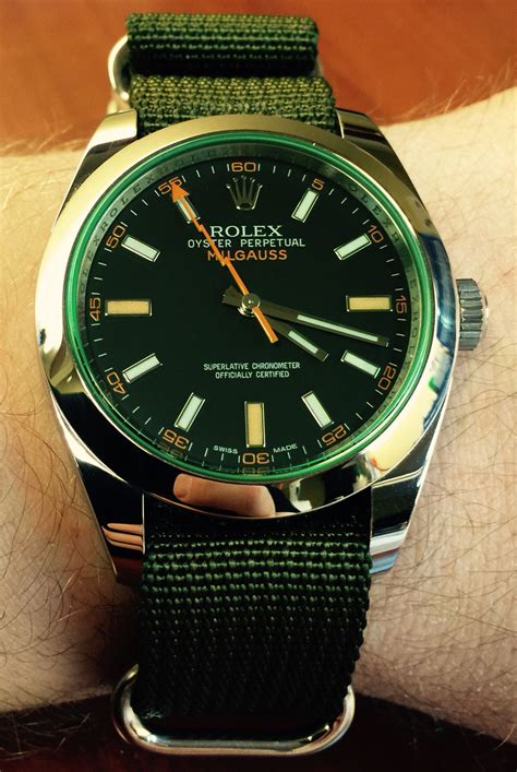 rolex milgauss nato strap.